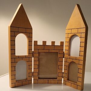 Wooden Castle-Themed Picture Frame